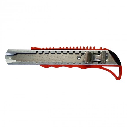 Купить Нож строительный 18 мм, усиленный, металлическая кнопка фиксации оптом 